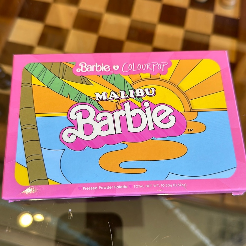 BARBIE COLOURPOP PRESSED POWDER PALETTE  MALIBU BARBIE NEW IN BOX